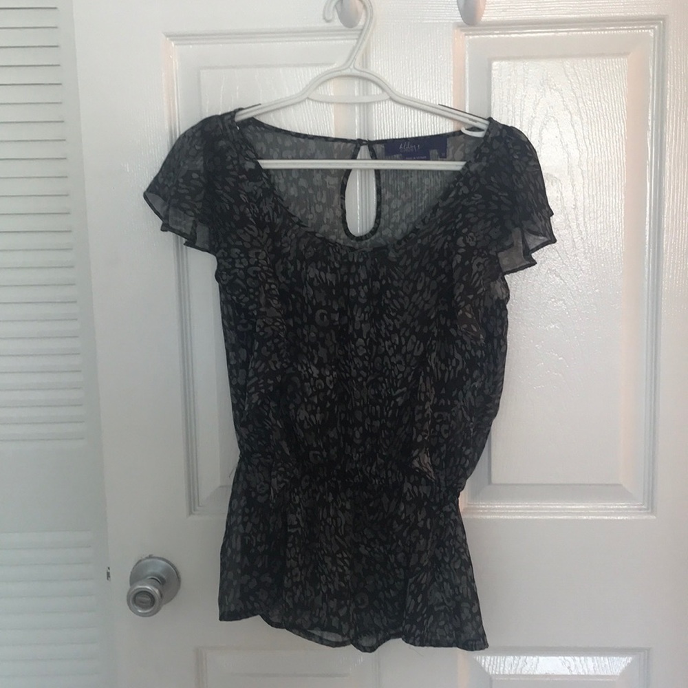 Miley Cyrus & Max Azria ruffled sheer top